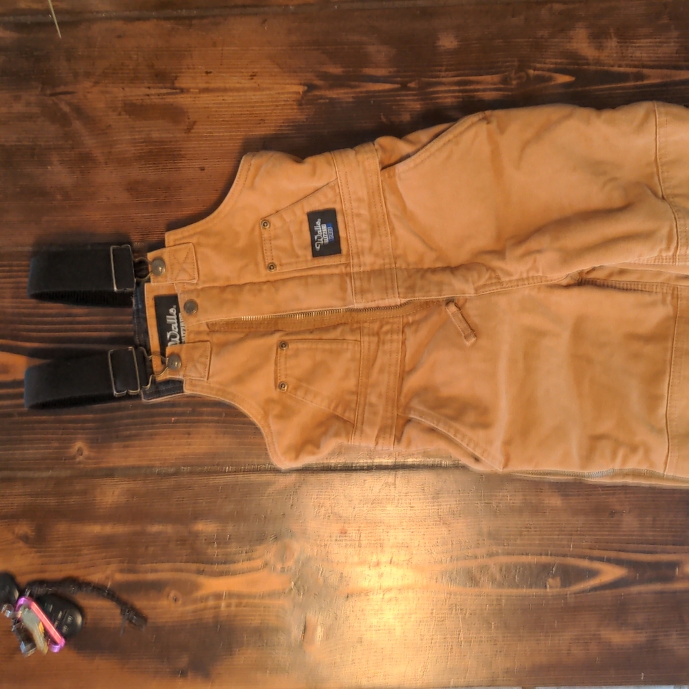 Walls Blizzard Proof Boys Brown Insulated Snow Bib Adjustable Boys Size 6/7